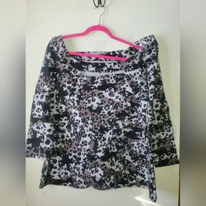 Lovesick Black and White Patterned Blouse